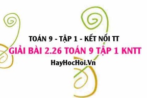 Bài 2.26 Trang 42 SGK Toán 9 Tập 1 Kết nối tri thức: Giải phương trình đưa về dạng tích